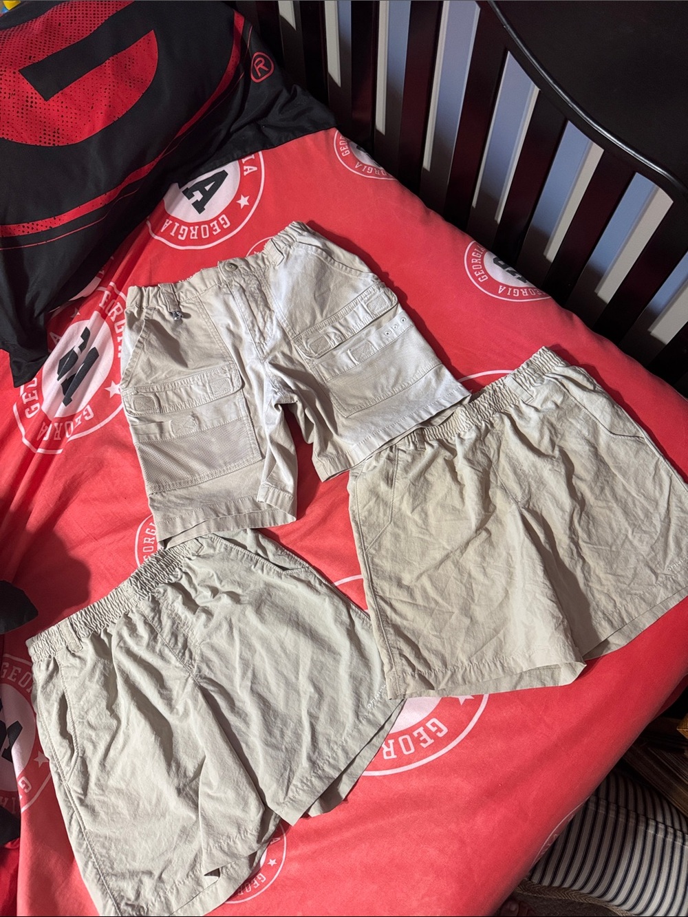 Bundle of 3 COLUMBIA youth shorts all khaki size 10/12